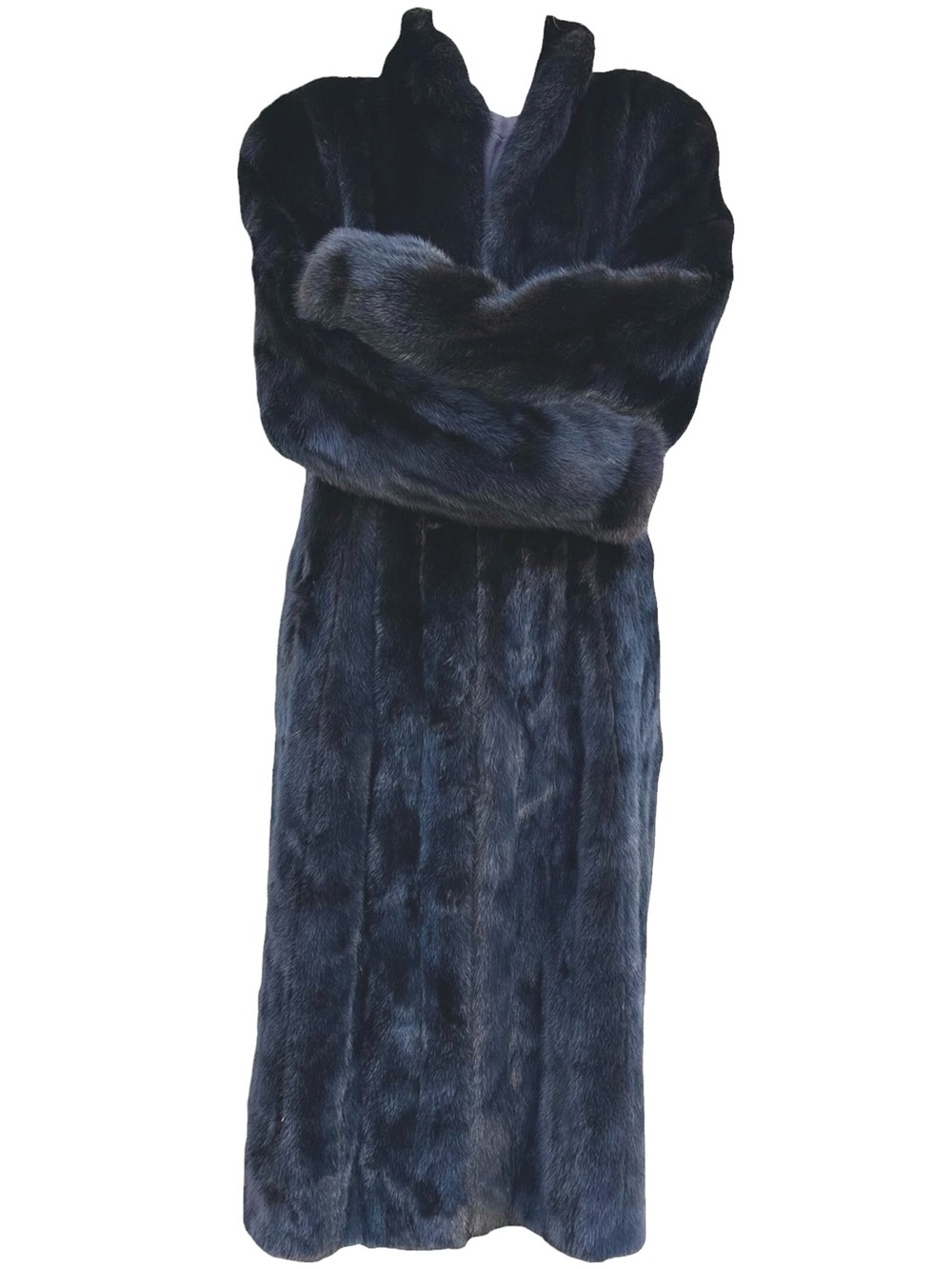 Luxurious Women's Long Faux Fur Coat - Black